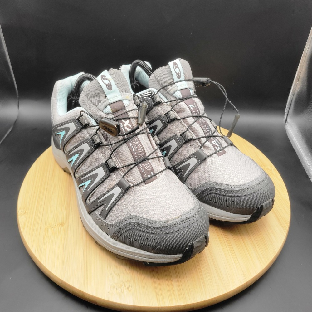 Salomon XA Comp 7 Trail Running Shoes Womens 10 Grey Blue 327090 Climashield